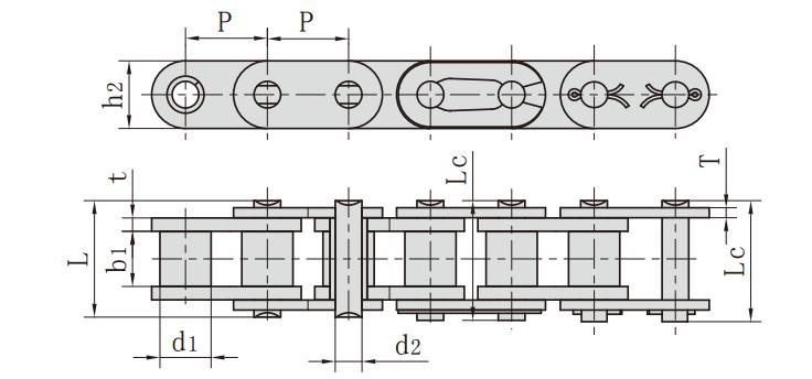 C<font color='red'>08B-1</font>_直鏈板鏈條 B系列直